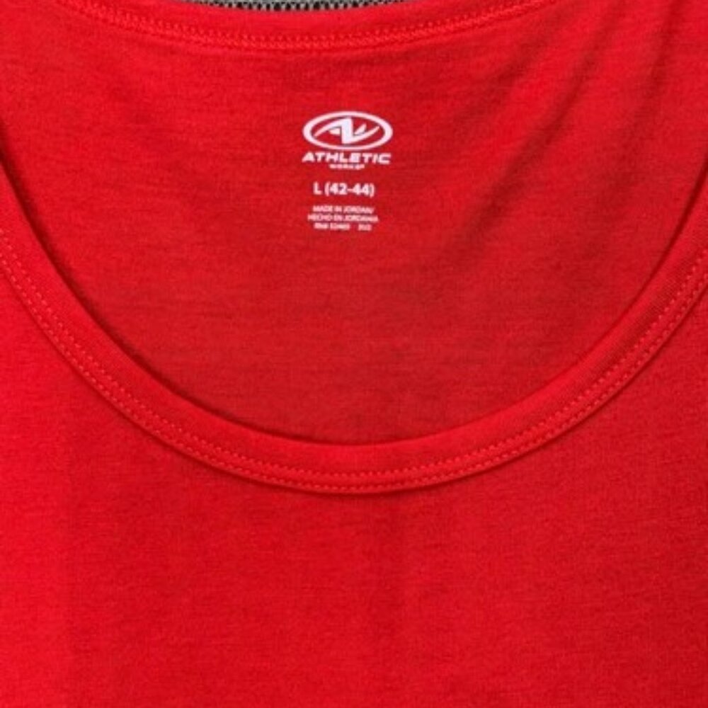 Athletic Works Men's Red Cotton Tank Top Wide Straps Large [42-44]